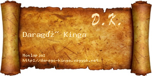 Daragó Kinga névjegykártya